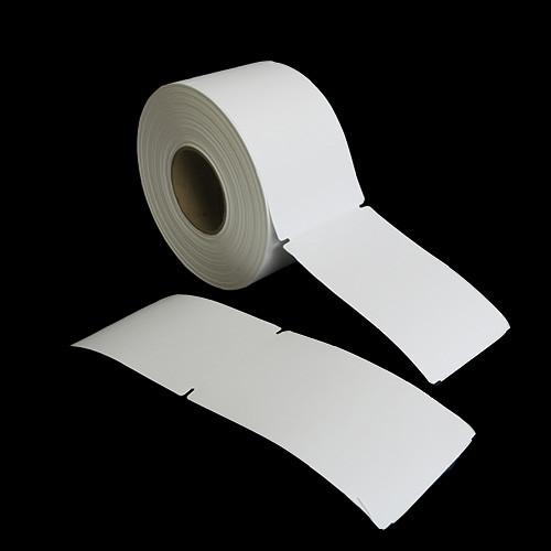 4 in W x 6 in L TT Matte Paper Tags, 8 in OD, 3 in Core, White, Perf, 895 Tags/Roll, 4 Rolls/Case, 1 Case (3,580 Tags), Black Rhino Stock Labels