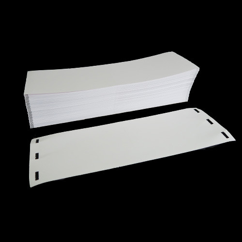 4 in W x 12 in L IJ Matte Paper Tags, Fanfold, White, Perf, 12 in Fanfold Length, With Black Marks, 500 Tags/Stack, 2 Stacks/Case, 1 Case (1,000 Tags), Black Rhino Stock Labels
