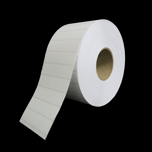 4 in W x 1 in L IJ Matte Film - BS5609 Certified Labels, 8 in OD, 3 in Core, White, High Performance Permanent Adhesive, No Perf, 4,800 Labels/Roll, 4 Rolls/Case, 1 Case (19,200 Labels), Black Rhino Stock Labels