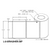 6 in W x 4 in L IJ High-Gloss Film Labels, 6 in OD, 3 in Core, White, General Purpose Permanent Adhesive, Perf, 1,045 Labels/Roll, 4 Rolls/Case, 1 Case (4,180 Labels), Black Rhino Stock Labels