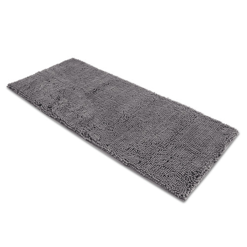 Chenille Bathroom Runner Mat (Gray)