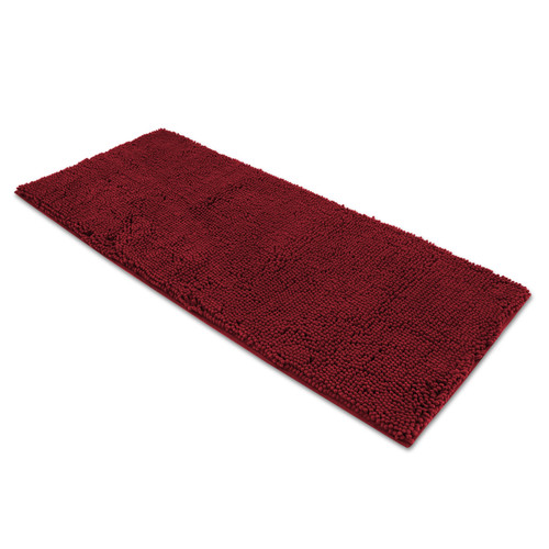 Chenille Bathroom Runner Mat (Burgundy)