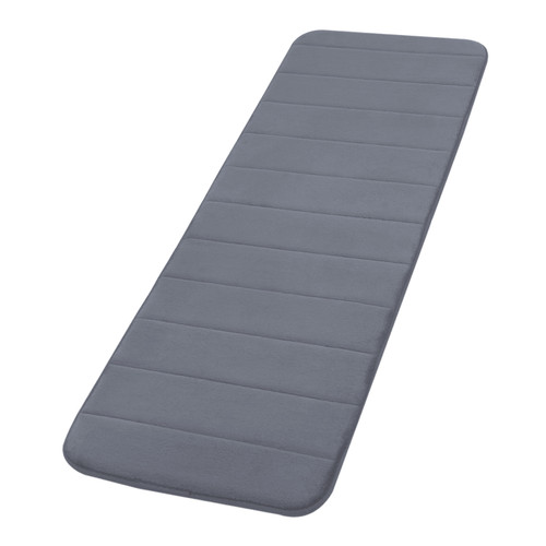 Memory Foam Bathroom Runner Mat (Gray)