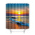 Shower Curtain with Hooks Sunset Beach Ocean, 72" x 72" (0012)