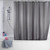 Shower Curtain with Hooks Plain Gray, 72" x 72"