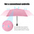 Windproof Compact Folding Umbrella (Pink)