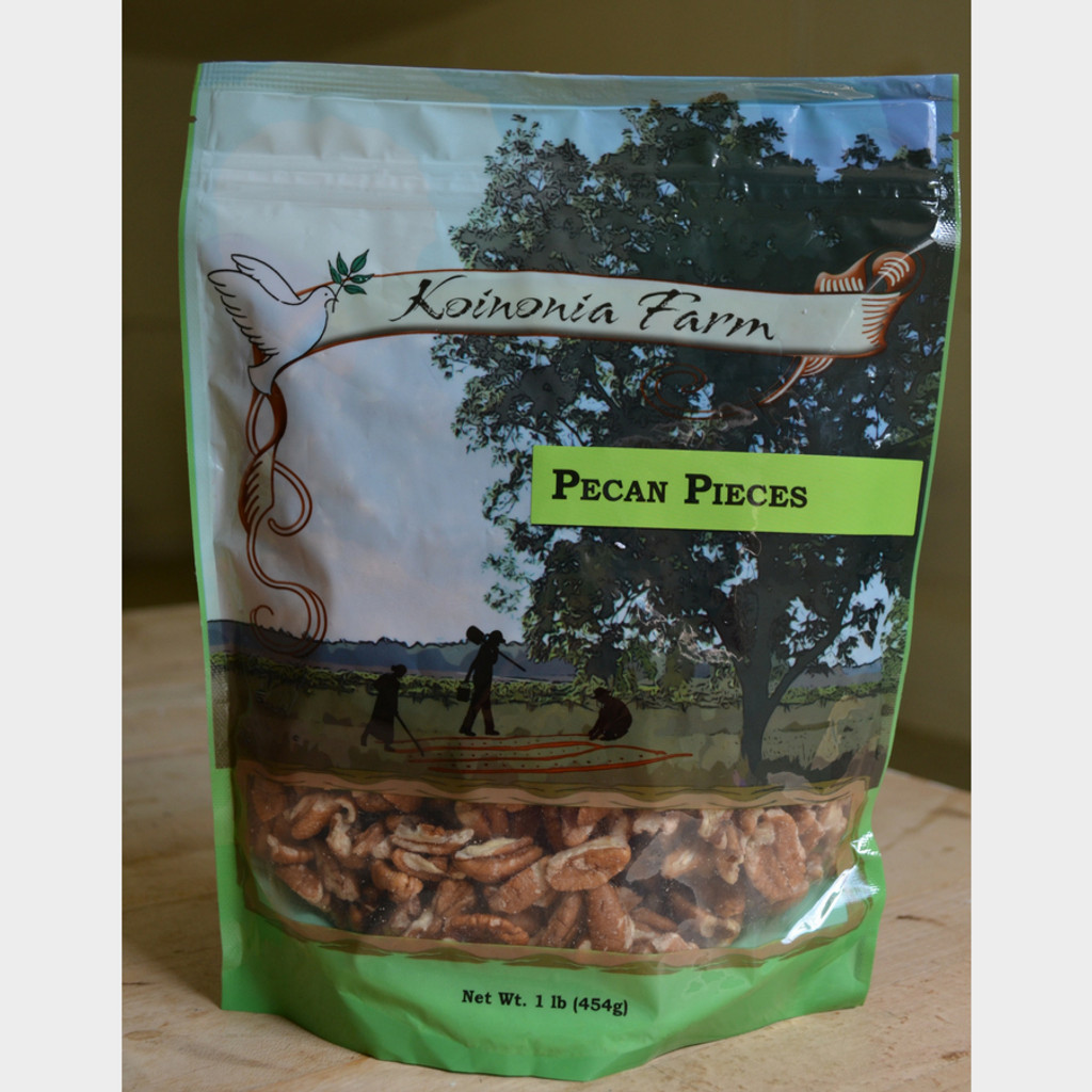 Koinonia Farm Pecan Pieces 1 lb bag front