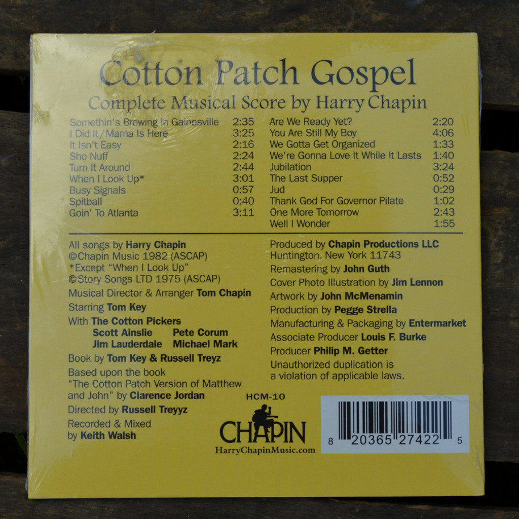 The Cotton Patch Gospel Musical CD Back