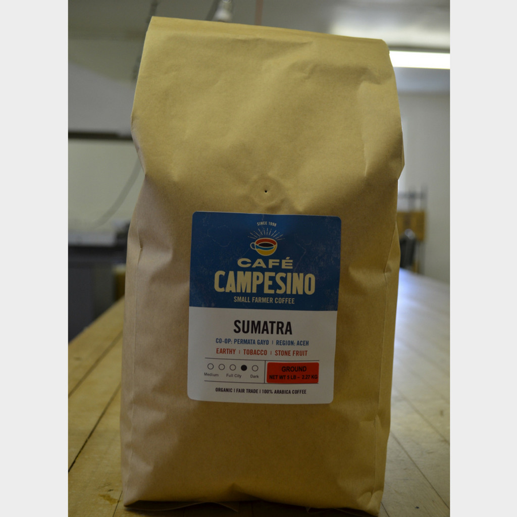 Sumatra Viennese Roast Coffee 5 lb Bag Ground
