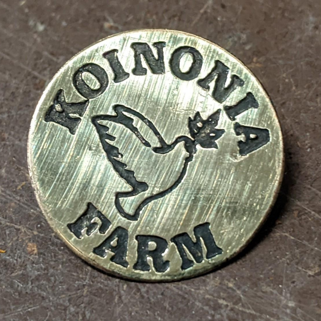 Koinonia Farm Brass Pin