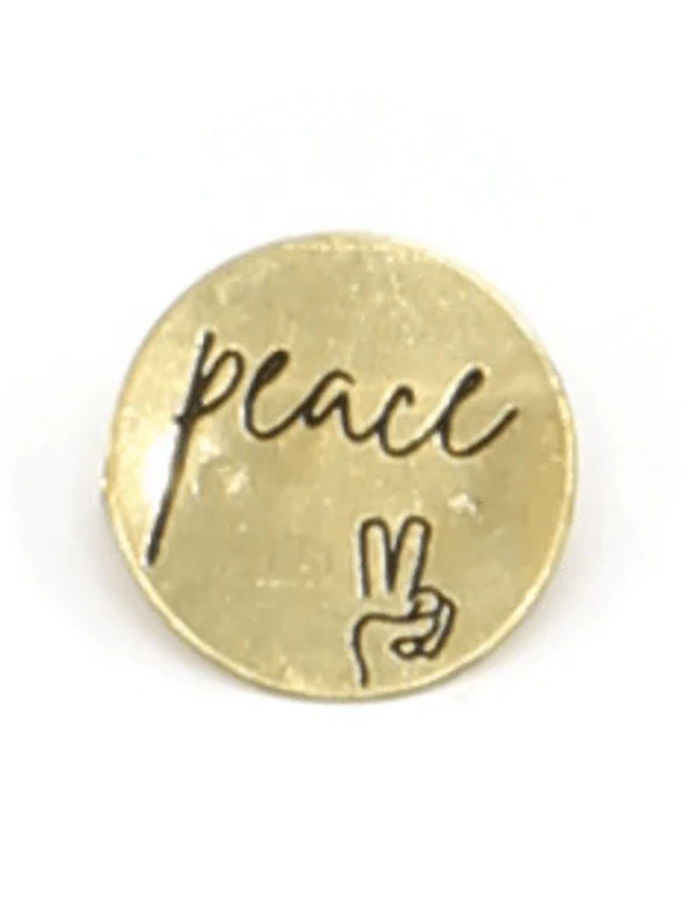 Peace Brass Pin