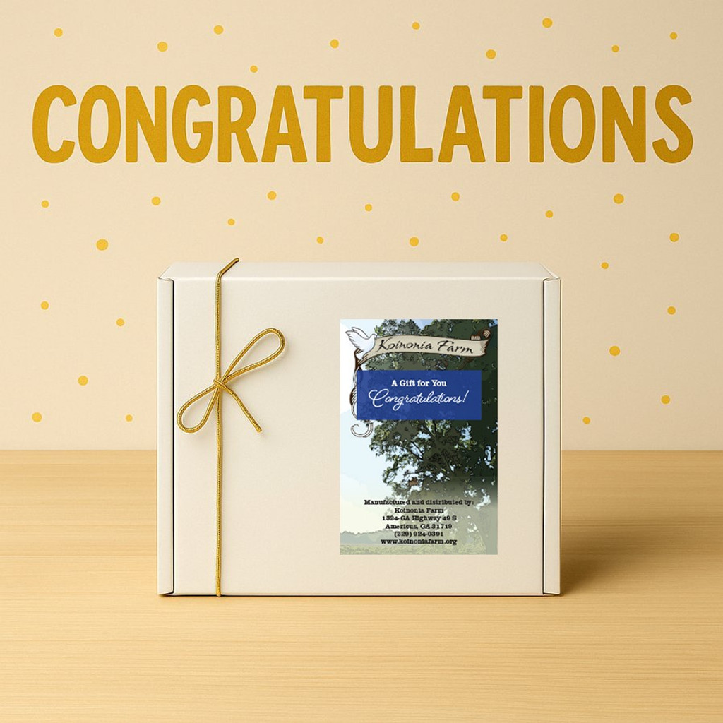 A gold and white Congratulations StandardPlus Gift Box