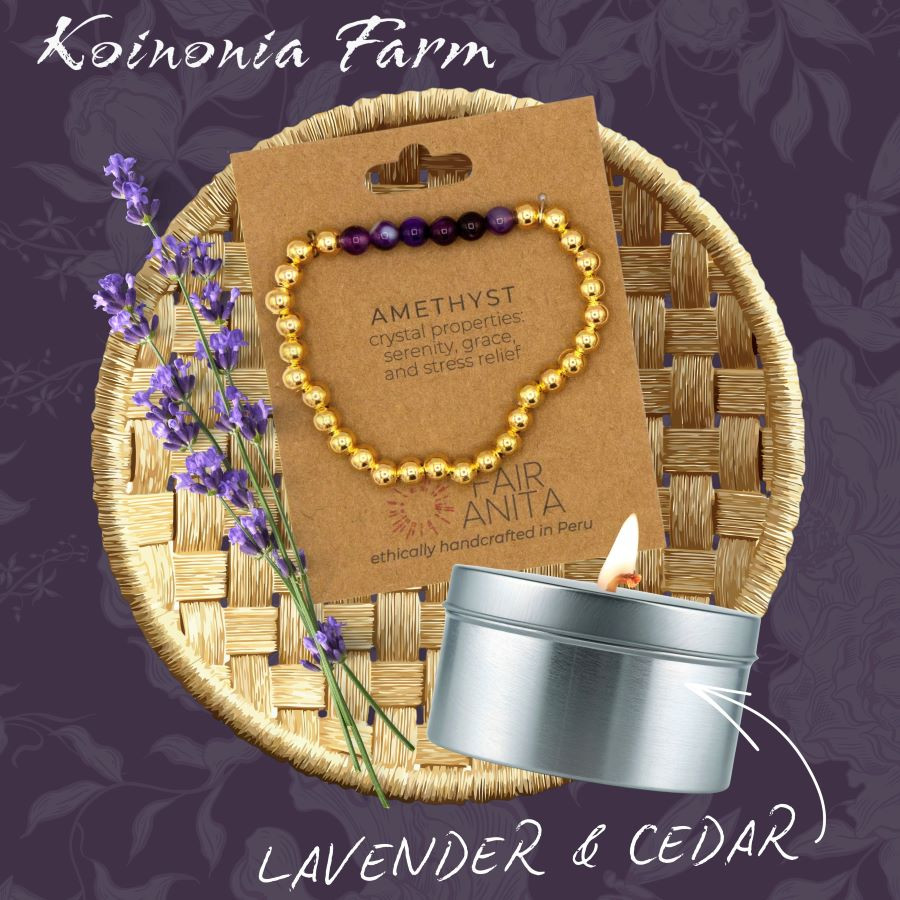 Lavender and Cedar Candle Gift Box