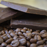 Fair Trade Extra Dark Chocolate Espresso Bean Bark Close Up