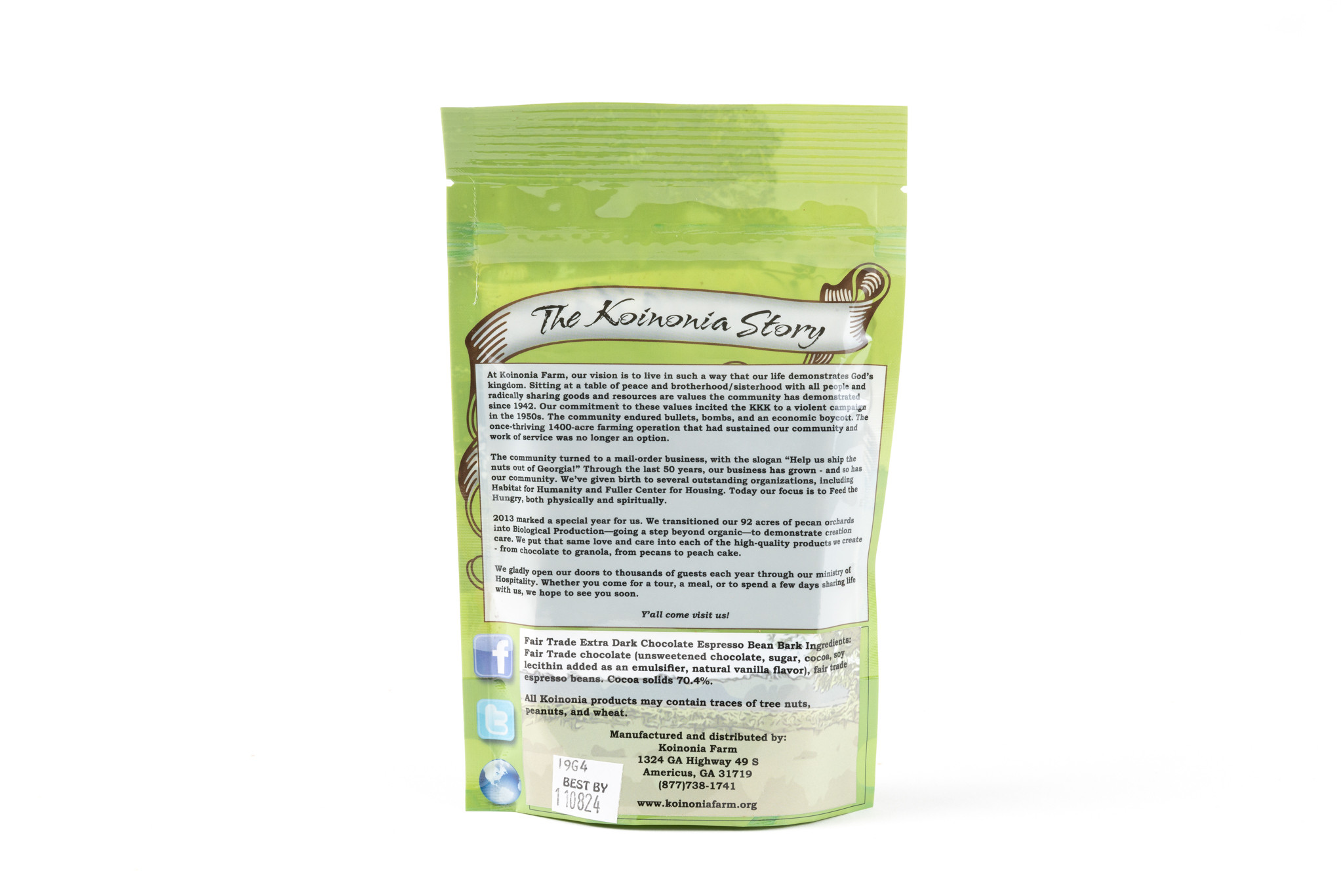 Buy Extra Dark Chocolate Espresso Bean Bark- Fair Trade Chocolate