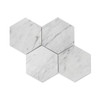 Carrara White Italian Marble 7” Hexagon Mosaic Tile Polished