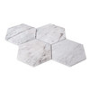 Carrara White Italian Polished Marble 7” Hexagon Mosaic Tile