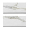 Calacatta Gold Marble 3" x 6" Bullnose Trim Tile Honed