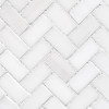 Dolomite White Marble Italian Bianco Dolomite Herringbone Polished Mosaic Tile