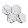 Lilac Marble 7" Hexagon Mosaic Tile Honed