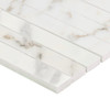 1x6 Stacked Mosaic Tile Calacatta Gold Italian Marble Polished