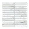 Calacatta Gold Italian Marble 1x6 Stacked Mosaic Tile Polished