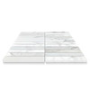 1x6 Stacked Mosaic Tile Polished Calacatta Gold Italian Marble