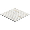 1x6 Stacked Mosaic Tile Honed Calacatta Gold Italian Marble