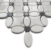 Flower Mosaic White Carrara Tile with Black Dots Polished 