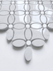 Flower Mosaic White Carrara Tile with Dolomite Dots Polished 
