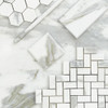 Italian Calacatta Gold  Marble 2" Hexagon Mosaic Tile Honed 