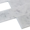 Carrara Marble Italian White Bianco Carrera 3x12 Marble Tile Honed