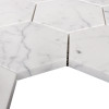 Carrara Marble Italian White Bianco Carrera 4" Hexagon Mosaic Tile Polished