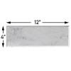 Carrara Marble 4x12 Wide Bevel Subway Tile Honed