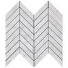 Carrara Marble 1x4 Chevron Mosaic Tile Honed