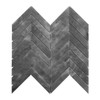 Bardiglio Gray Marble 1" x 4" Chevron Mosaic Tile Honed