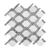 Carrara Marble Marbella Lynx Rope Design Mosaic Tile Polished