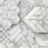 4x12 Calacatta Gold Italian Marble Wide Bevel Subway Tile Honed Bathroom Tile and Kitchen Backsplash