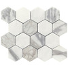 Calacatta Gold Italian Marble 3" Hexagon Mosaic Tile Polished
