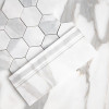 Polished Calacatta Gold Italian Marble 3" Hexagon Mosaic Tile 