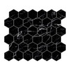 Nero Marquina Black Hexagon 2" Mosaic Tile Polished