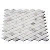  Diamond Mosaic Tile Polished Calacatta Gold Italian Marble
