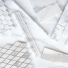 Calacatta Gold Italian Marble Diamond Mosaic Tile Polished