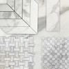 3x9 Calacatta Gold Italian Marble Subway Tile Combination