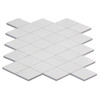 Bianco Dolomite Marble Large Diamond Mosaic Tile Honed