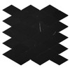 Nero Marquina Black Marble Large Diamond Mosaic Tile Polished