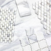 4x12 Calacatta Gold Italian Marble Bullnose Trim Tile Polished Bathroom Tile and Kitchen Backsplash