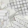 Calacatta Gold Marble Arabesque Baroque Mini Lantern Mosaic Tile Polished Combination