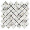 Calacatta Gold Marble Arabesque Baroque Mini Lantern Mosaic Tile Polished