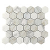 Calacatta Gold Italian Marble 2" Hexagon Mosaic Tile Polished